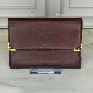 Cartier Bordeaux Kisslock Trifold Wallet – Authentic Vintage | Project
